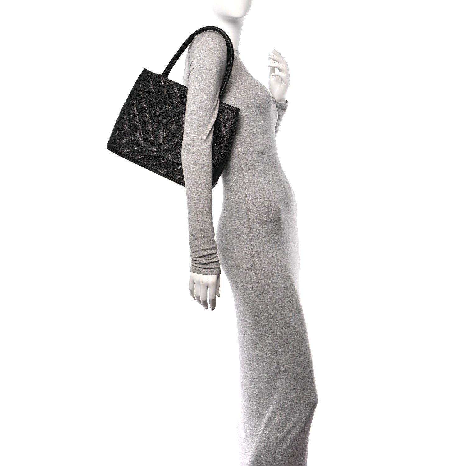 Chanel Caviar Quilted Medallion Tote Black 2 of 10