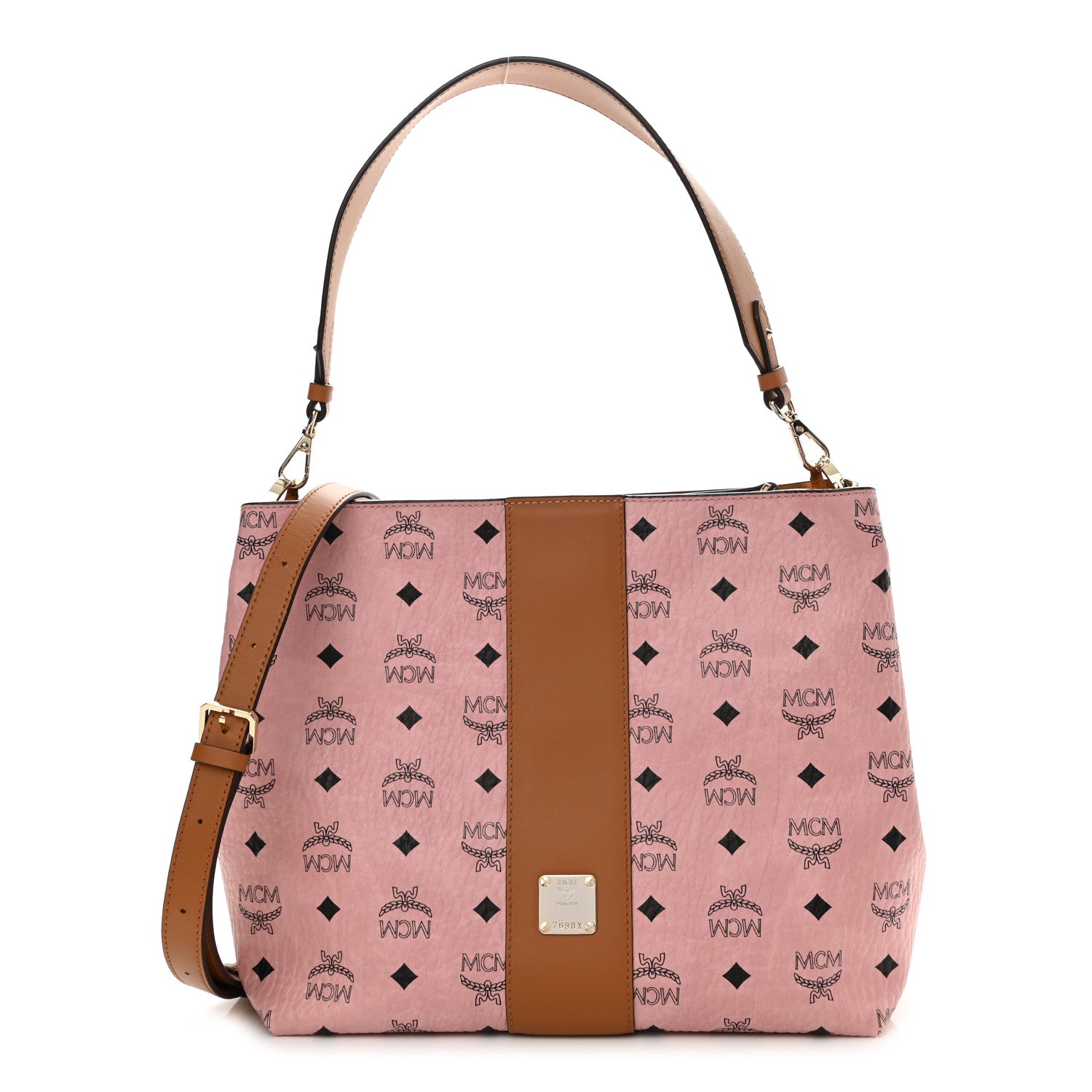 MCM Visetos Medium Klara Hobo Soft Pink 2 of 13