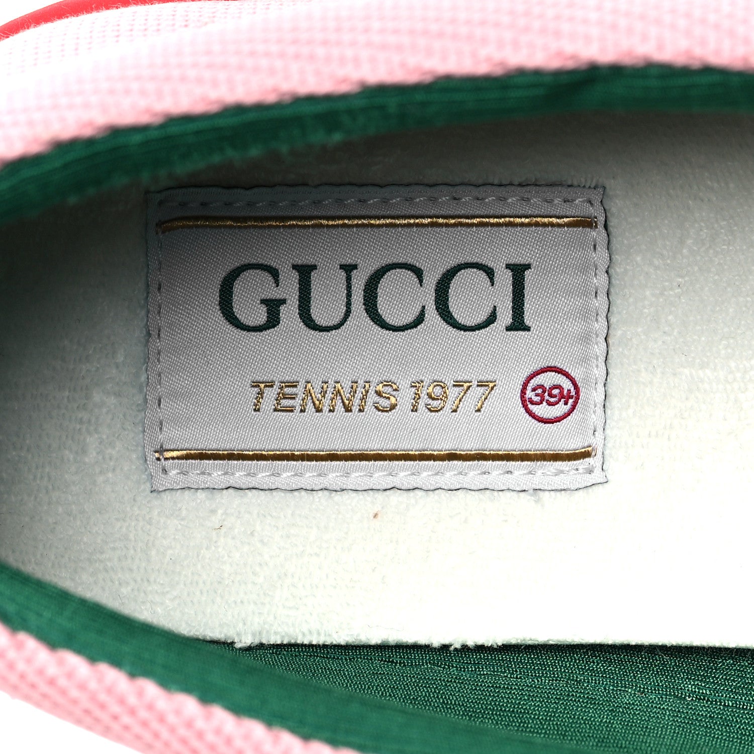 Gucci Old Tennis Tweed Womens 1977 Tennis Slip On 30mm Sneakers 39.5 Wild Rose Mystic White 7 of 8