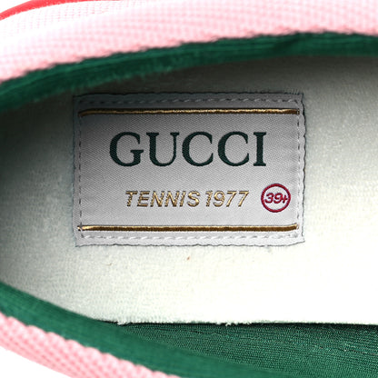 Gucci Old Tennis Tweed Womens 1977 Tennis Slip On 30mm Sneakers 39.5 Wild Rose Mystic White 7 of 8