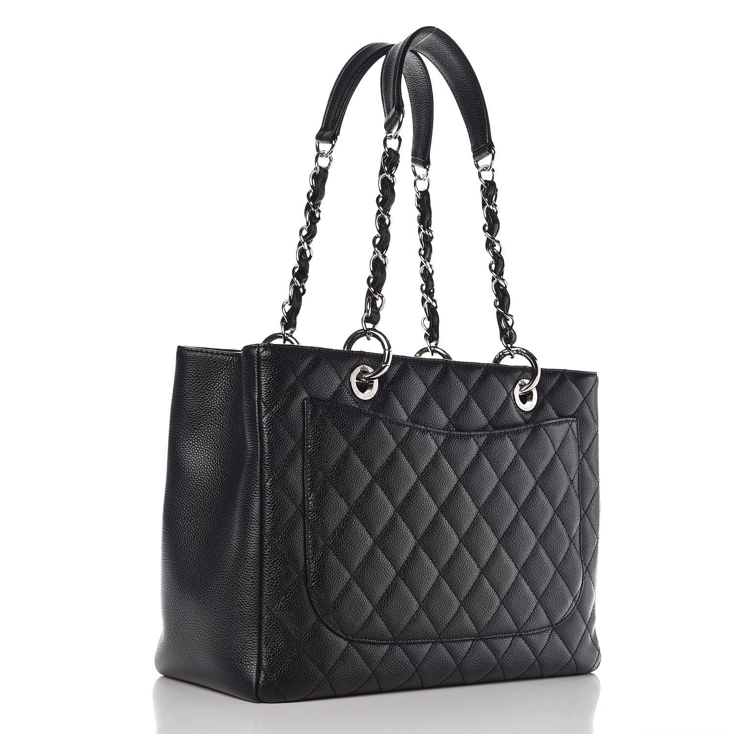 Chanel Caviar Quilted Grand Shopping Tote GST Black 3 of 5