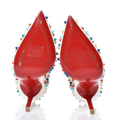 Christian Louboutin Gomme Pigalle Spikes 120 Pumps 38.5 White Multicolor 7 of 15