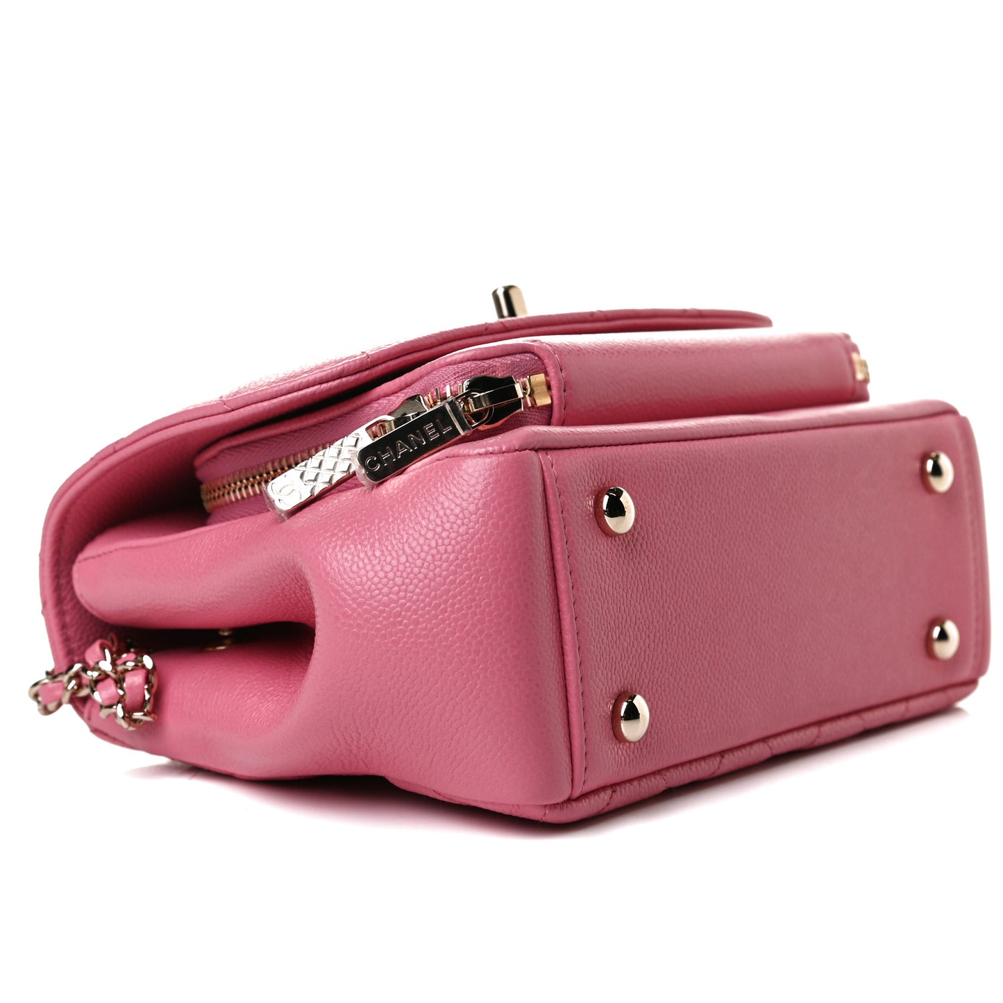 Caviar Quilted Small Business Affinity Flap Pink