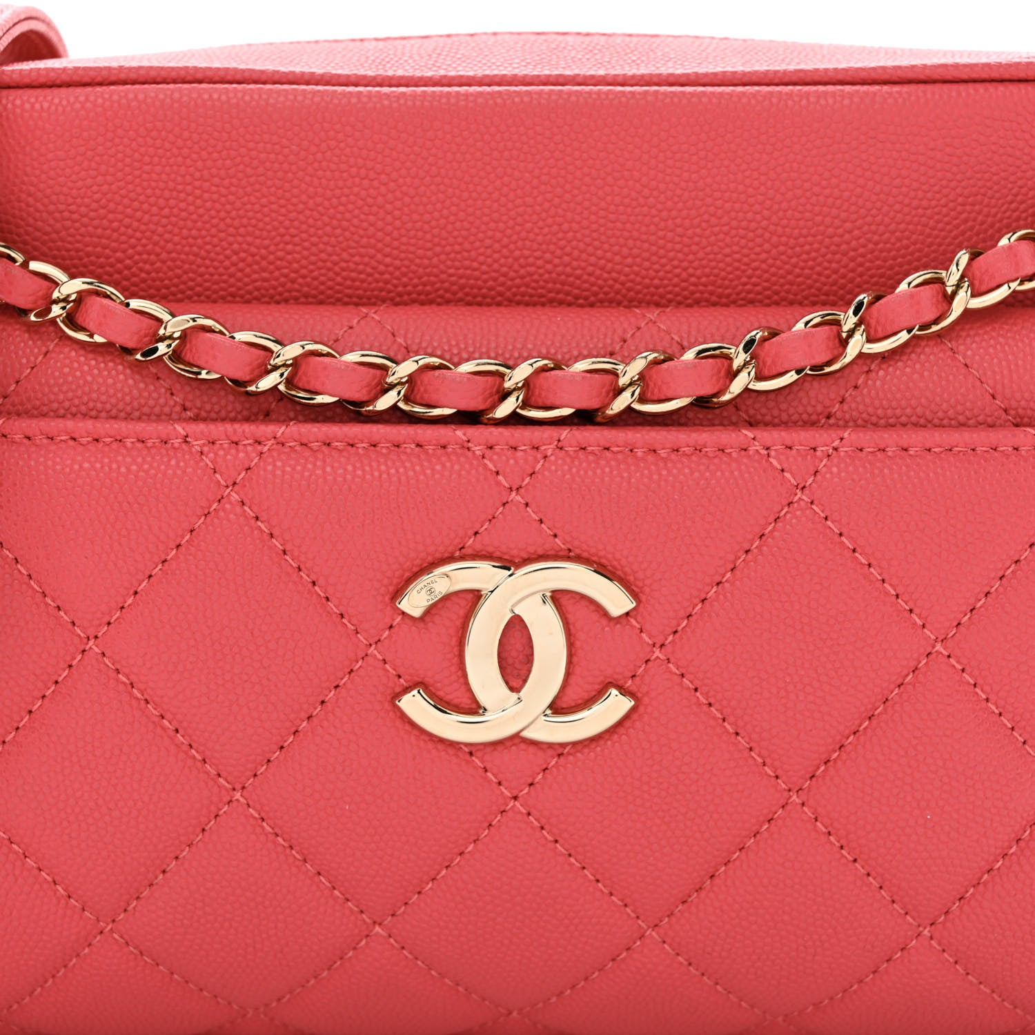 Chanel Caviar Quilted Small In & Out Camera Case Pink 9 of 11