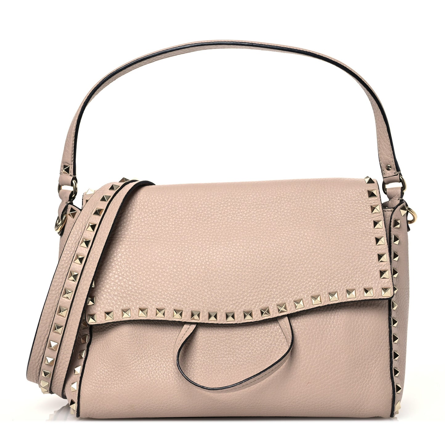 Pebbled Calfskin Messenger Bag Poudre