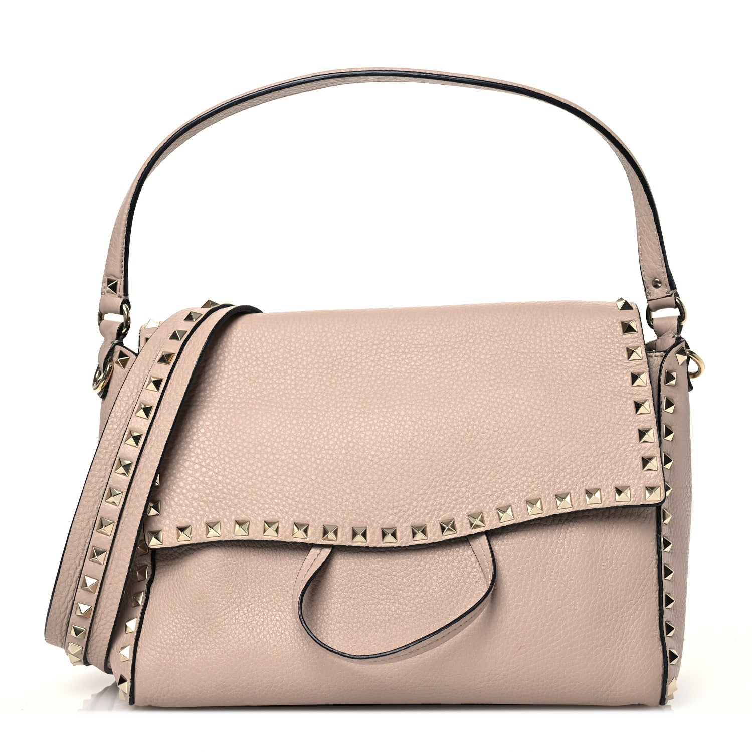 Valentino Garavani Pebbled Calfskin Messenger Bag Poudre 1 of 16