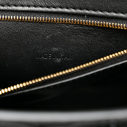 Balenciaga Shiny Calfskin Crocodile Embossed Small Hourglass Top Handle Bag Black 7 of 13