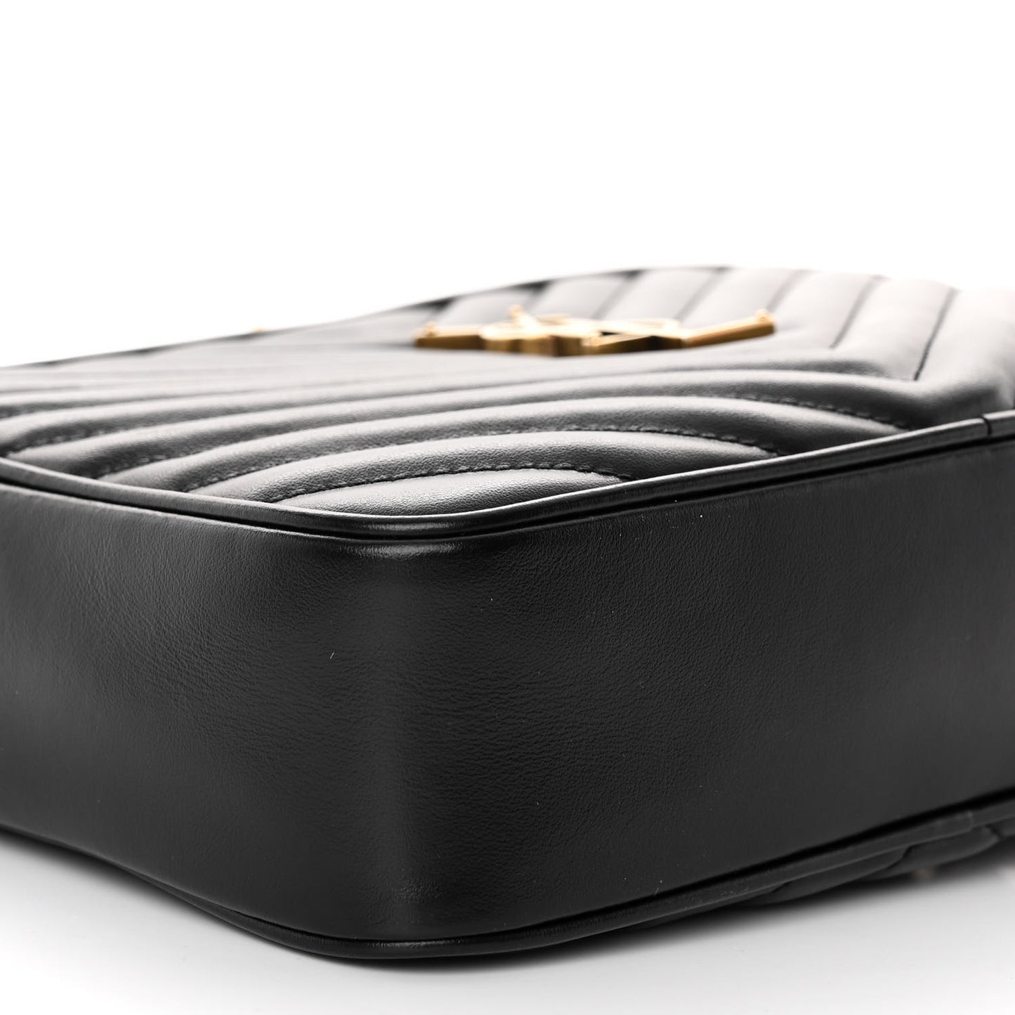 Calfskin Matelasse Monogram Lou Camera Bag Black