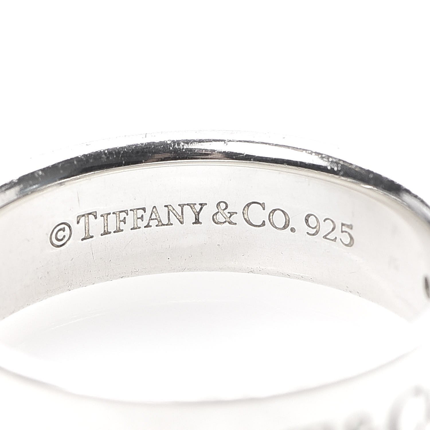 Tiffany Sterling Silver Diamond Locks Ring 58 8.25 4 of 4