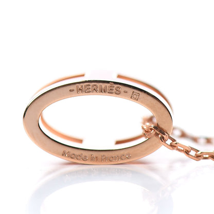 Hermes Lacquered Rose Gold Pop H Pendant Necklace Rose Extreme 5 of 6