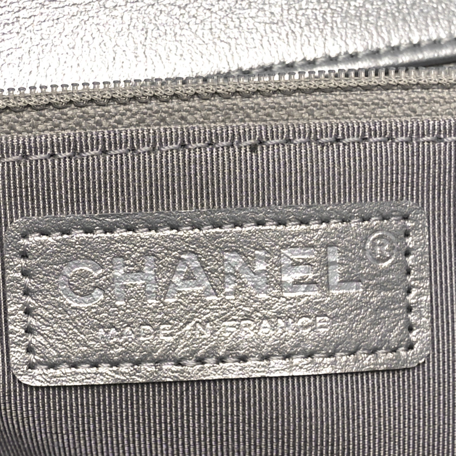 Chanel Metallic Lambskin Large Chain All Over Flap Silver 7 of 10