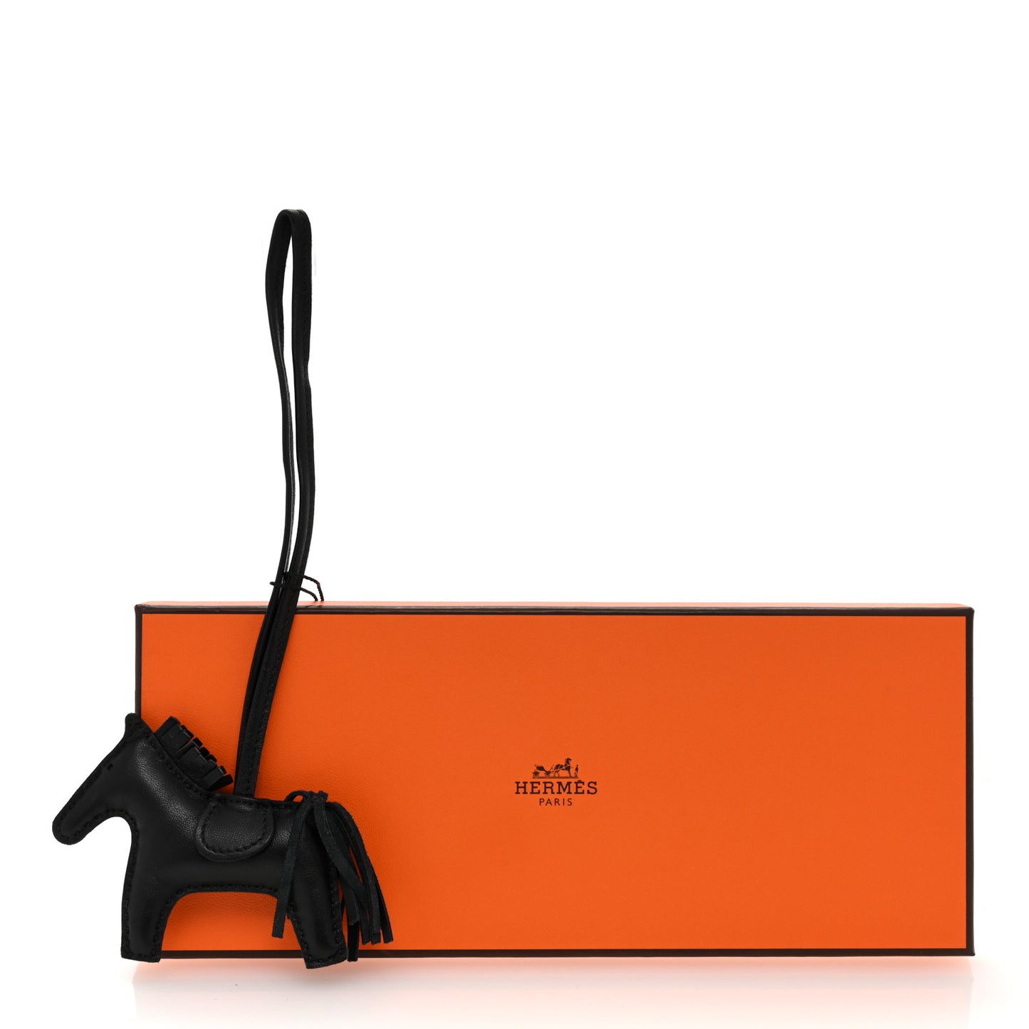 Milo Lambskin Grigri Rodeo Horse Bag Charm PM So Black