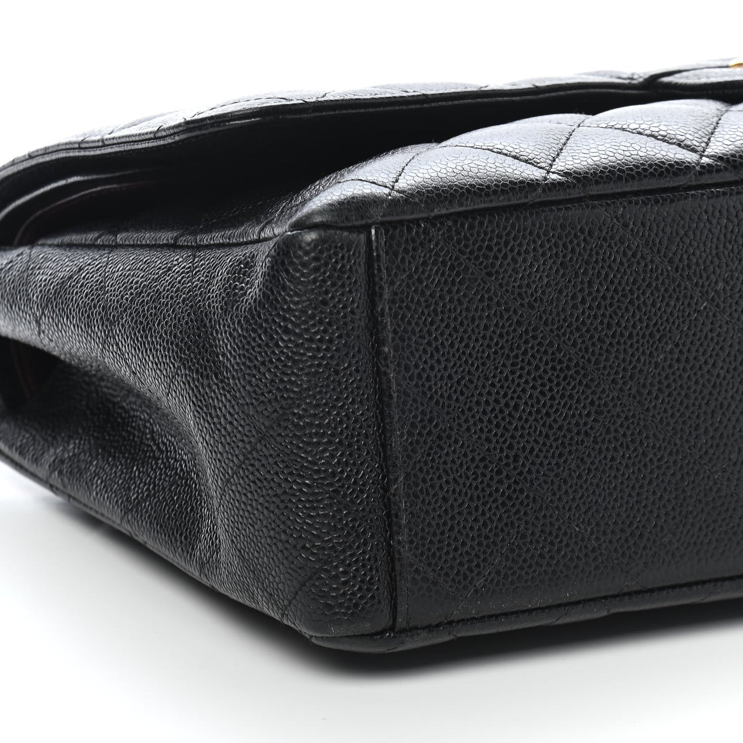 Caviar Quilted Maxi Double Flap Black