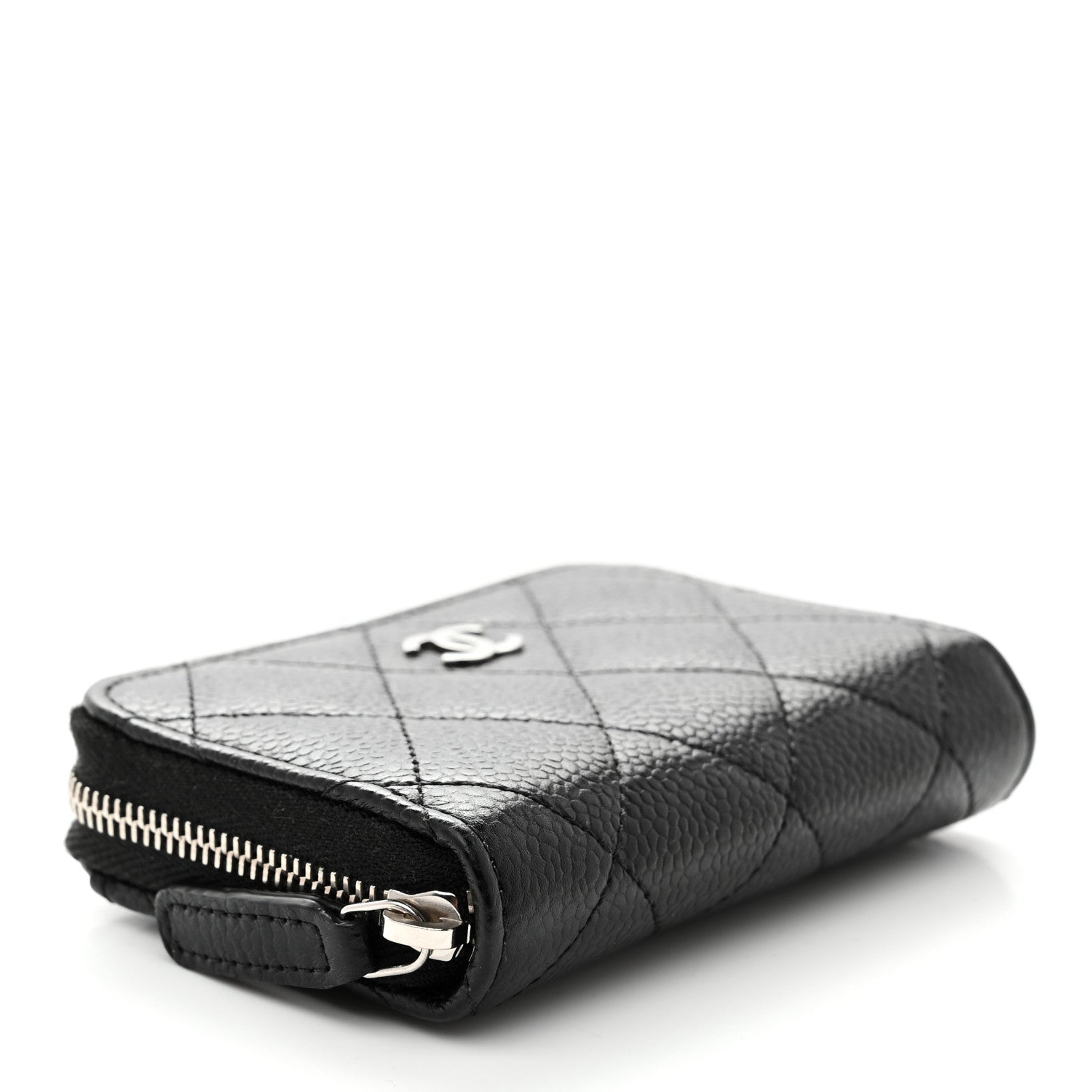 Chanel Caviar Quilted Zip Coin Purse Black 4 of 8