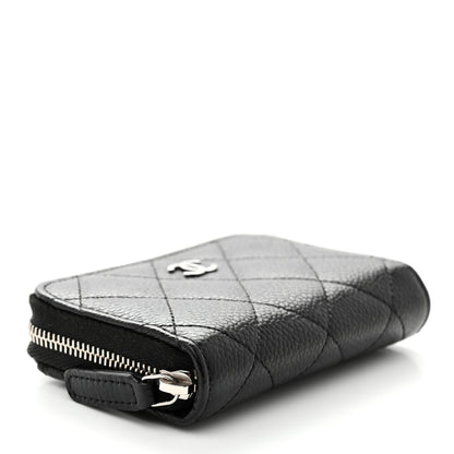 Chanel Caviar Quilted Zip Coin Purse Black 4 of 8