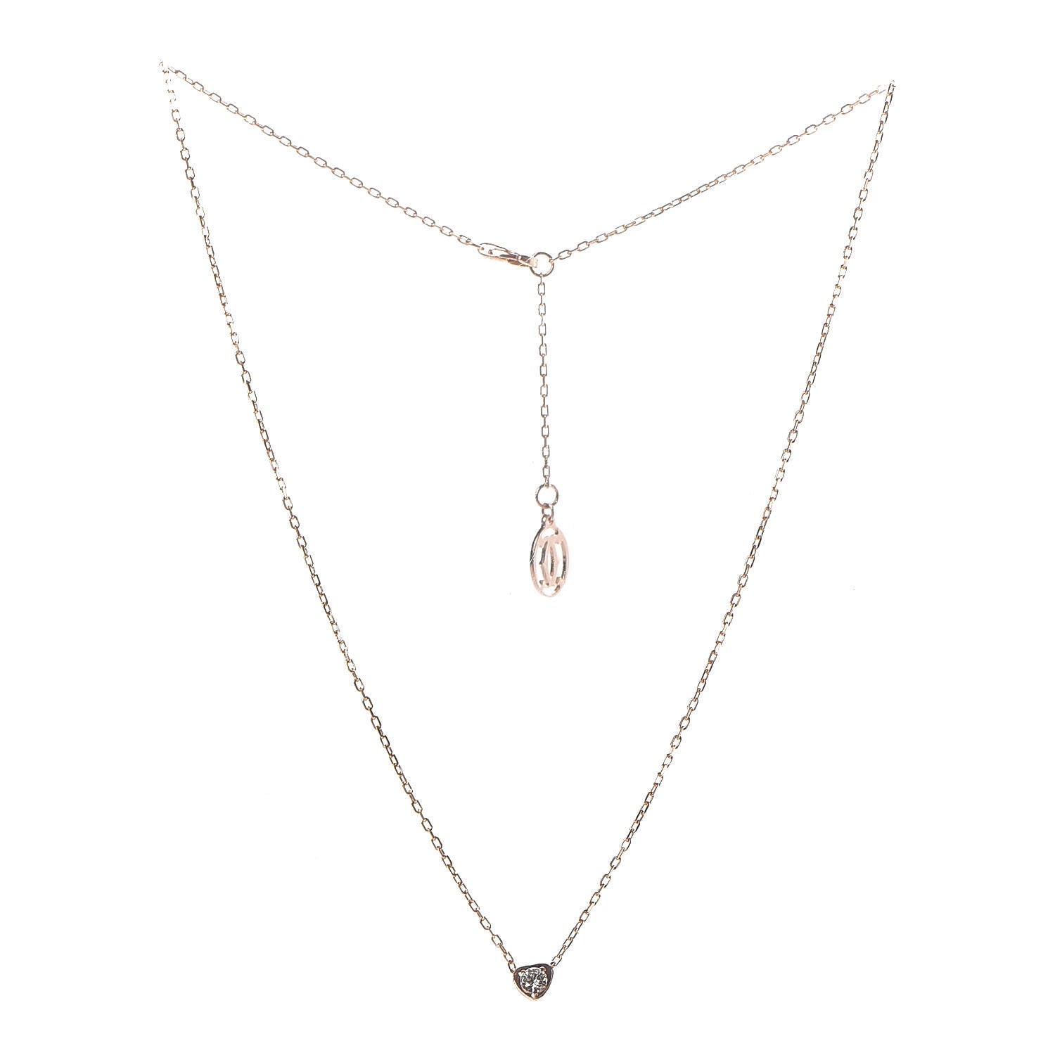Cartier 18K Pink Gold Diamond D'Amour Heart Pendant Necklace 3 of 6