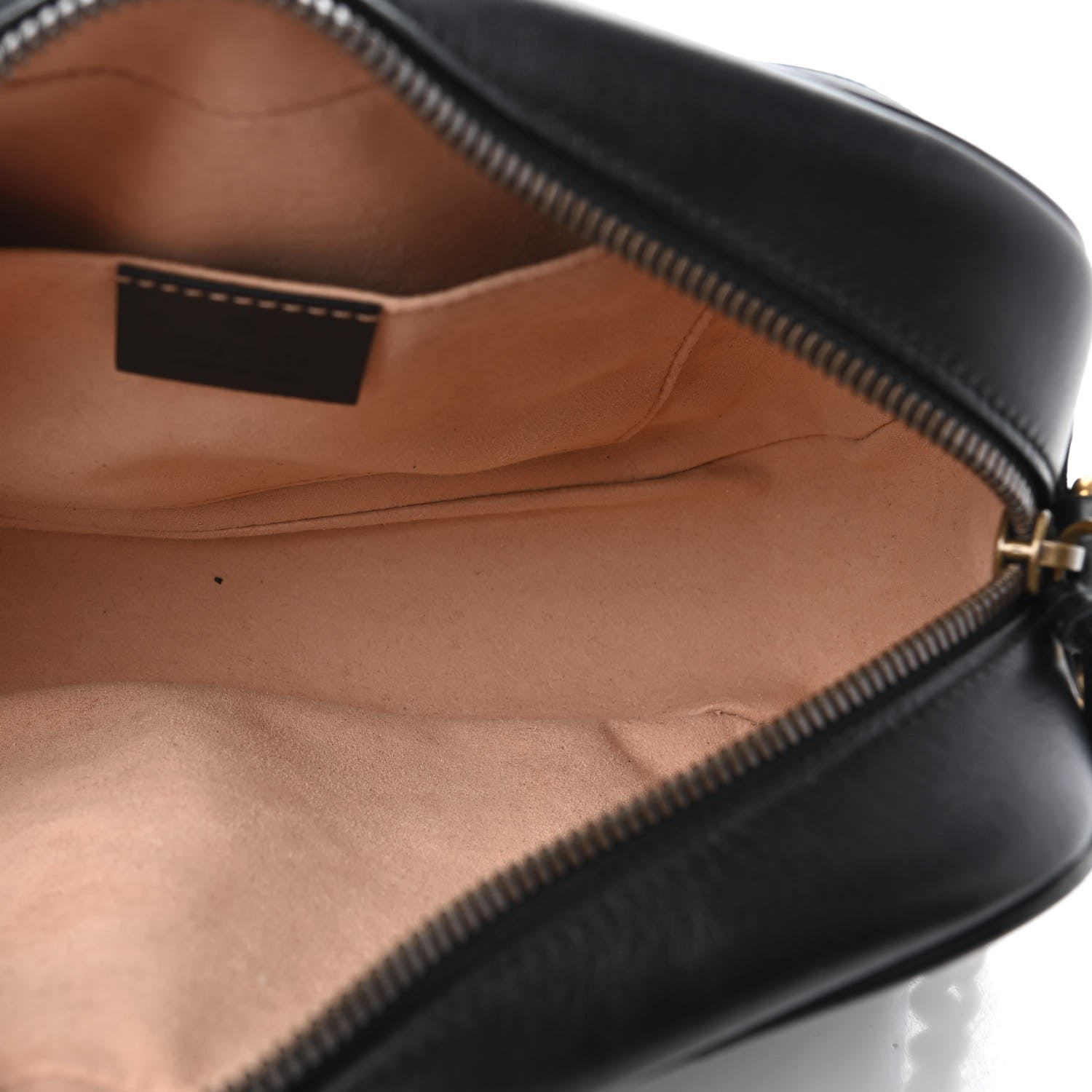 Gucci Calfskin Matelasse Small GG Marmont Chain Shoulder Bag Black 5 of 10