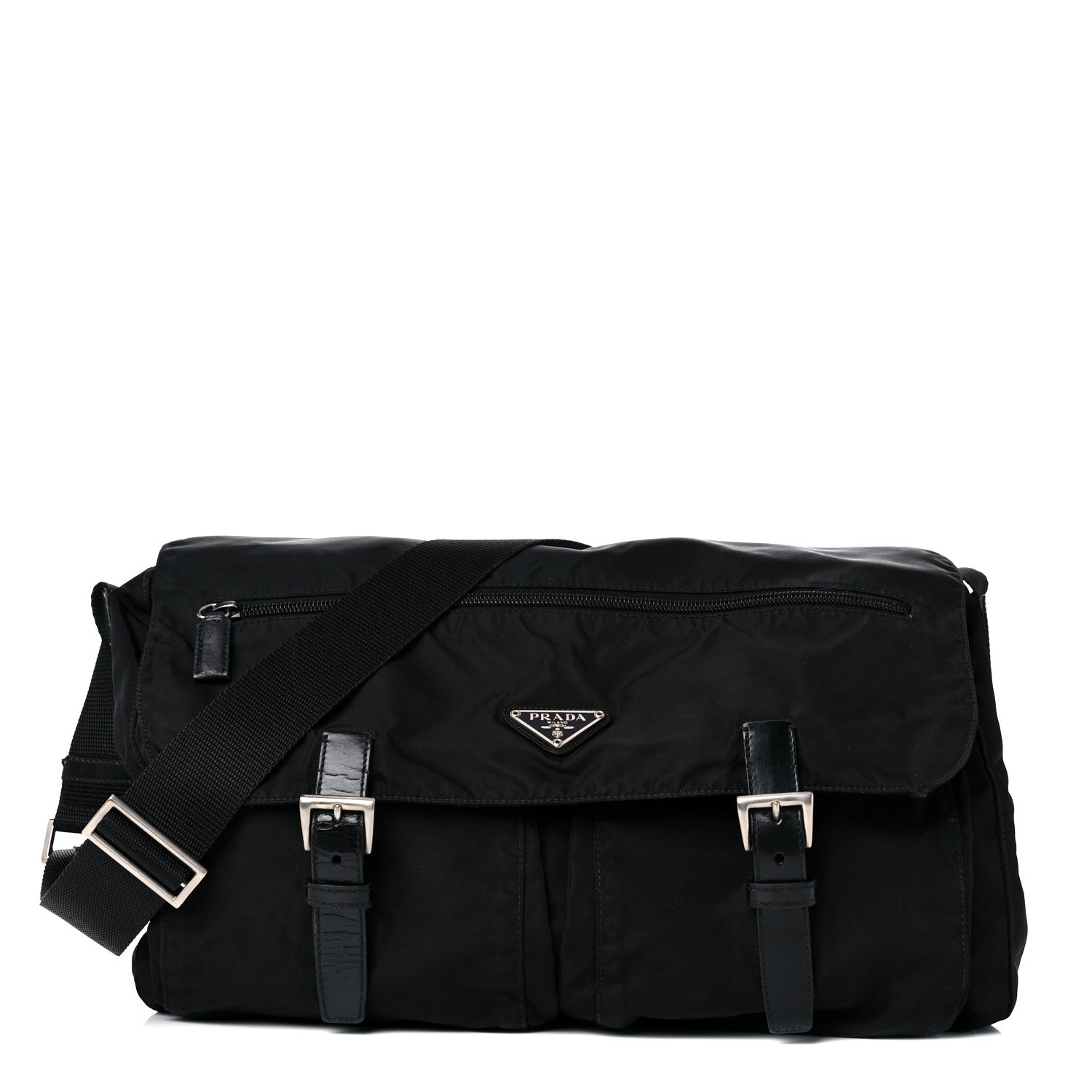 Prada Nylon Vela Messenger Bag Black 1 of 21