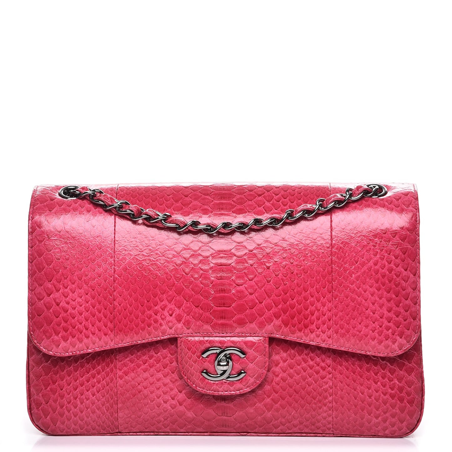 Python Jumbo Double Flap Dark Pink