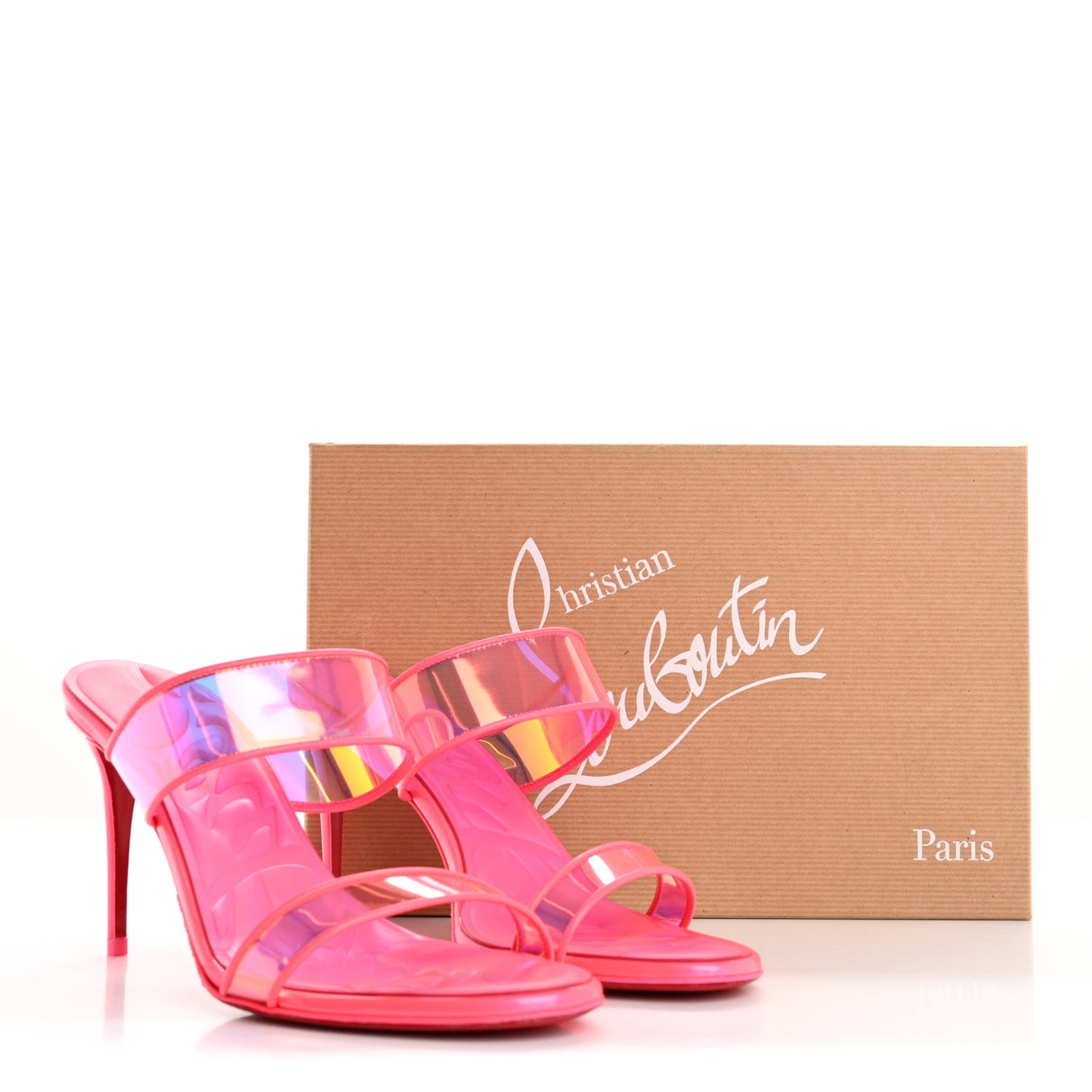 PVC Just Loubi 85 Sandals 40 Fluo Pink