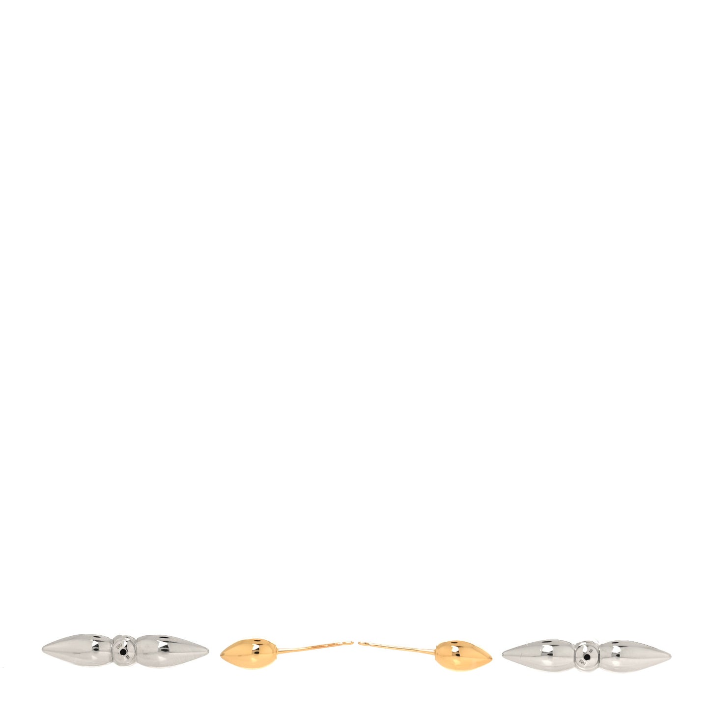 Metal Louisette Earrings Silver Gold
