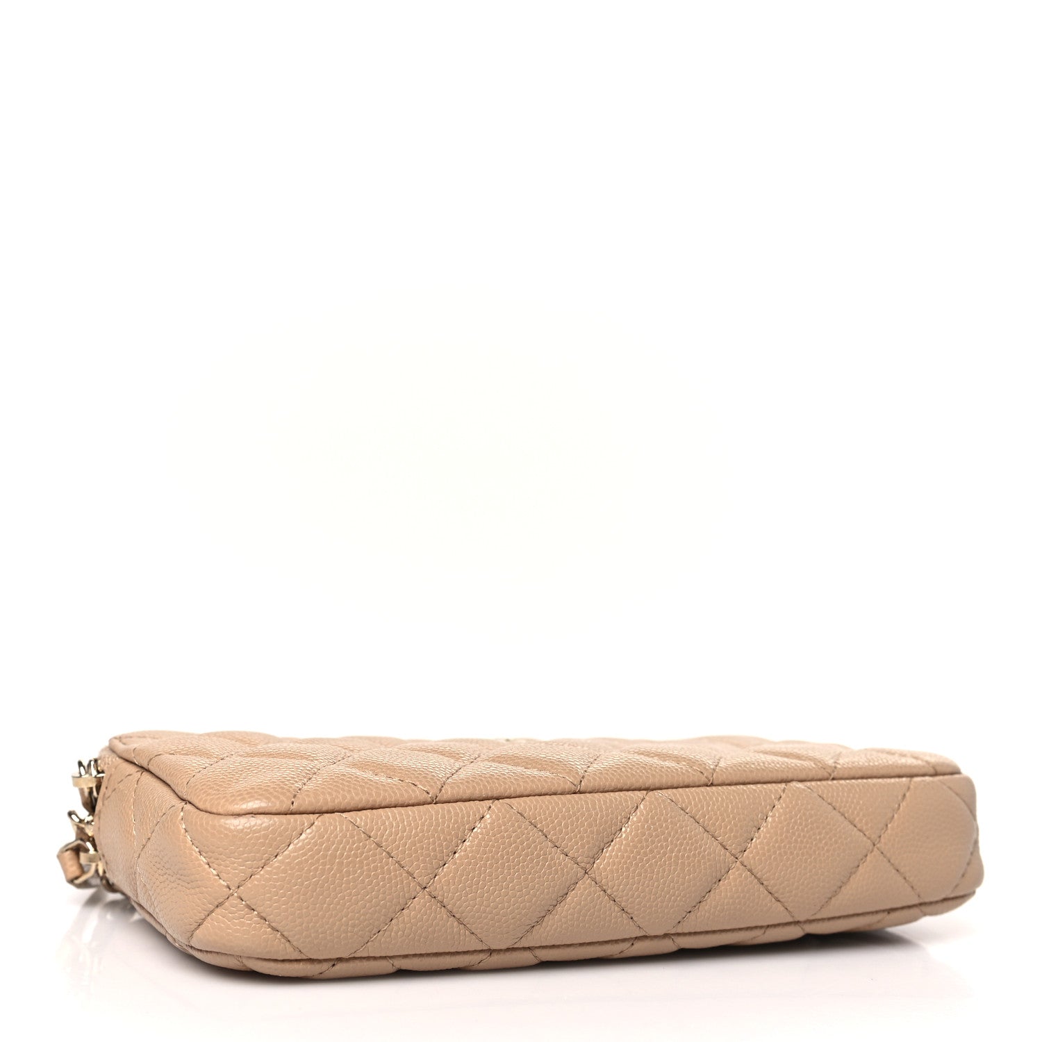 Chanel Caviar Quilted Small Clutch With Chain Beige 4 of 10