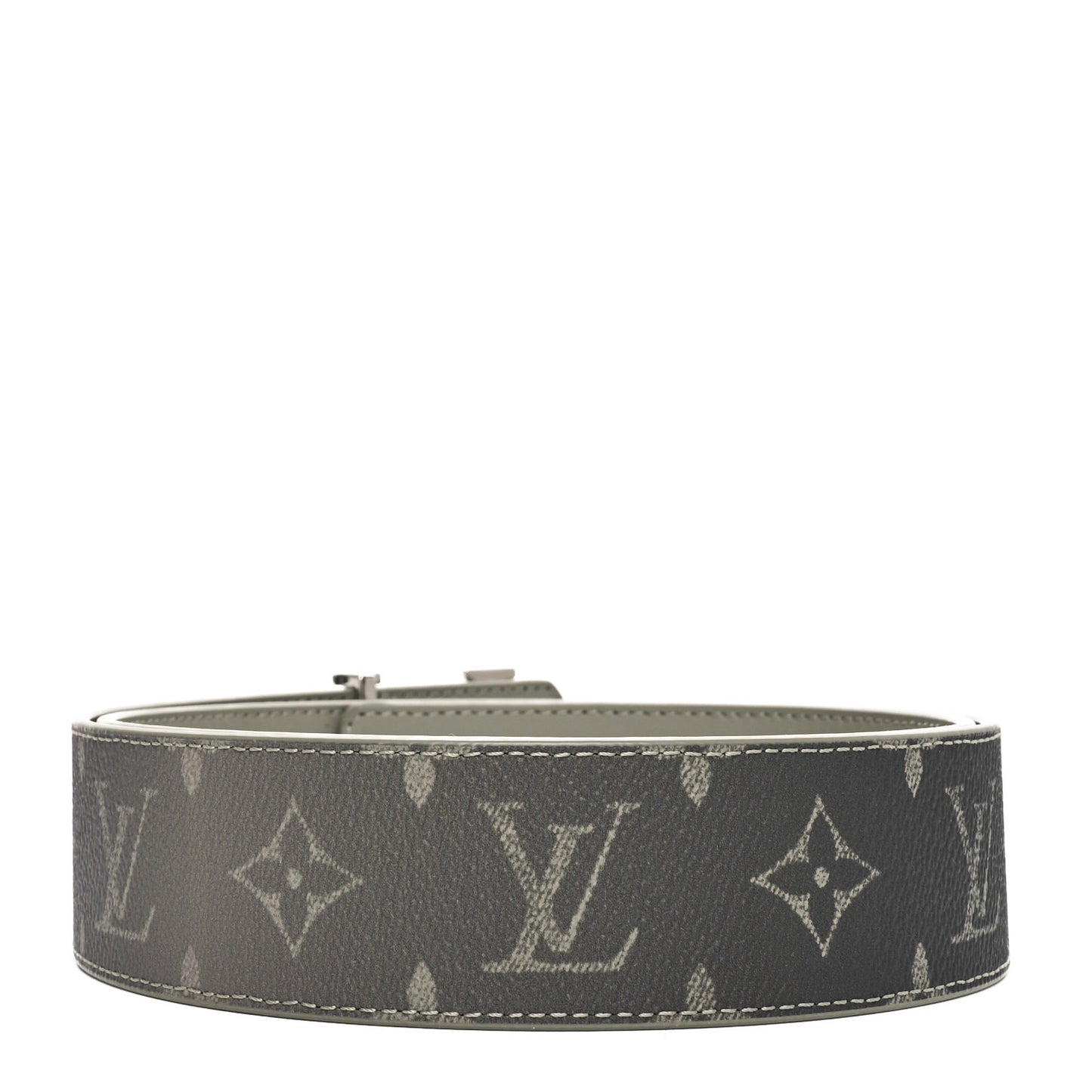 Monogram Eclipse 40mm LV Initiales Reversible Belt 85 34 Khaki Gradient