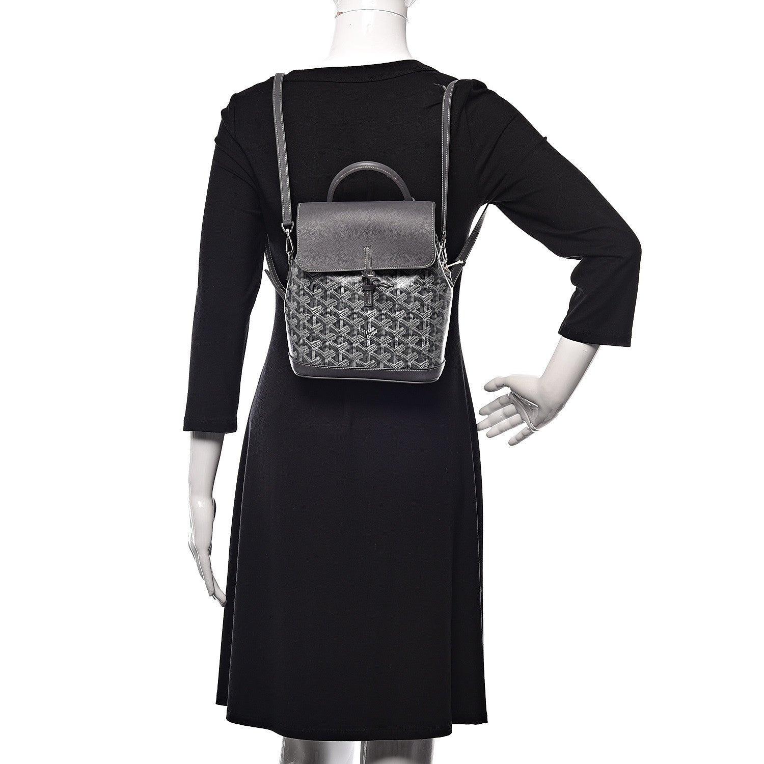 Goyard Goyardine Calfskin Mini Alpin Backpack Grey 457110