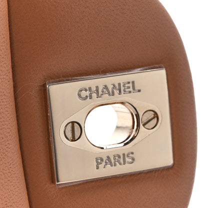 Chanel Lambskin Quilted Bi-Color Mini Top Handle Rectangular Flap Ecru Dark Beige 6 of 13