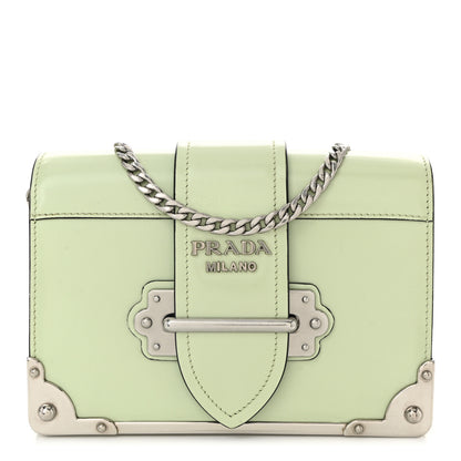 Prada Spazzolato Soft Calfskin Cahier Bag Acqua 1 of 8