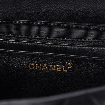 Chanel Caviar Quilted Jumbo Kelly Flap Black 6 of 11