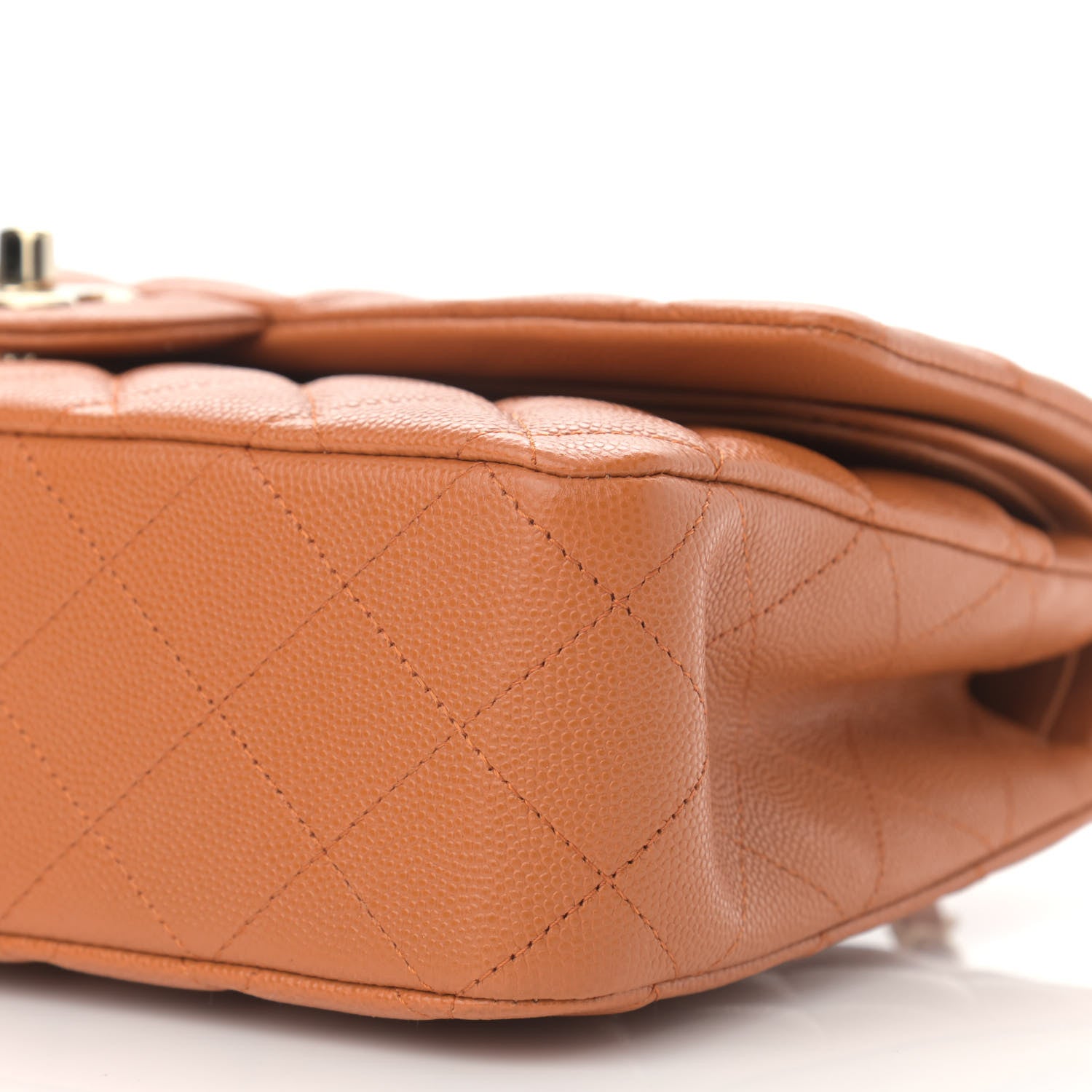 Chanel Caviar Quilted Medium Double Flap Light Brown 10 of 13