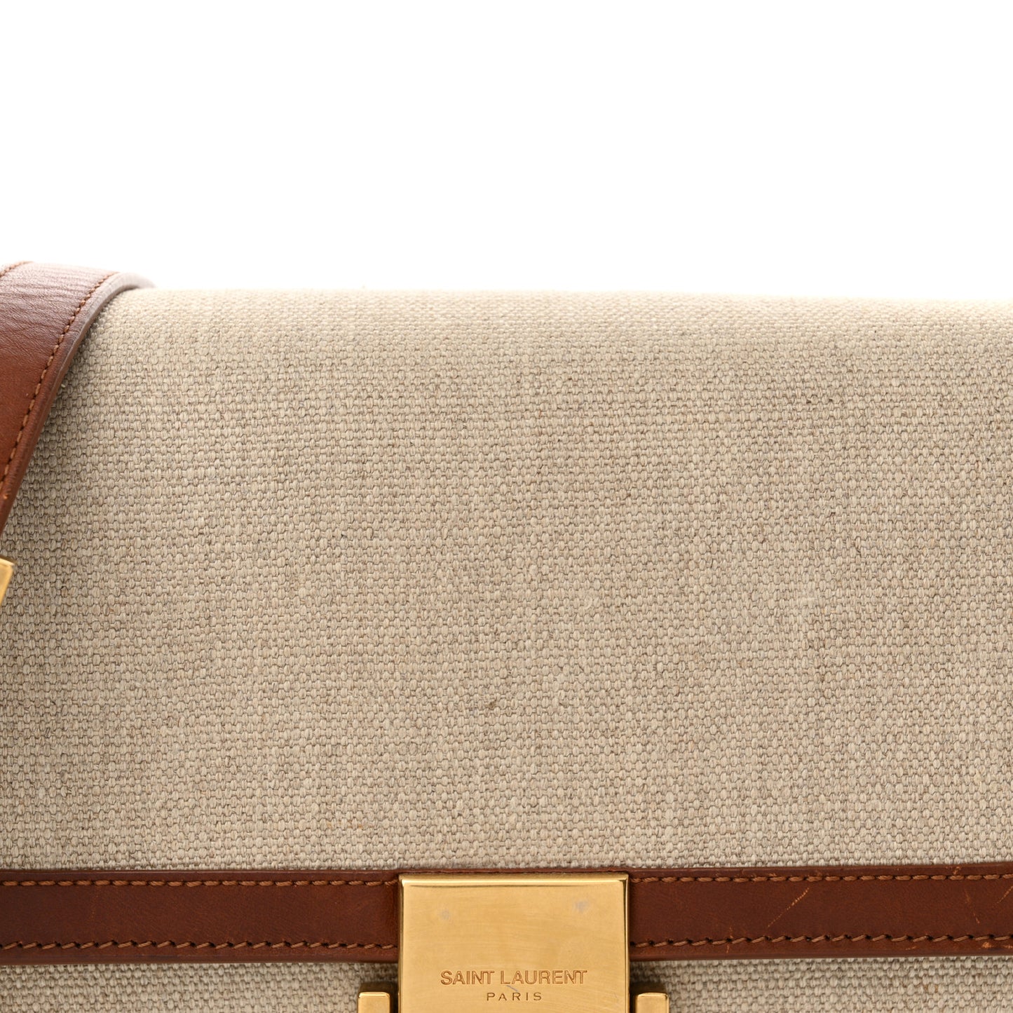 Linen Calfskin Medium Bellechasse Beige Cognac