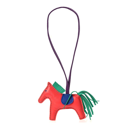 Hermes Milo Lambskin Grigri Rainbow Reversible Rodeo Bag Charm PM Rose Jaipur Bleu Aztec Menthe Anemone 1 of 4