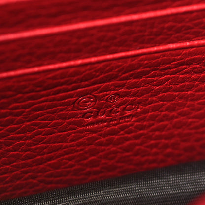 Gucci Dollar Calfskin Interlocking G Chain Wallet Red 6 of 9