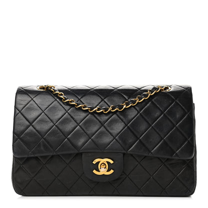 Chanel Lambskin Quilted Medium Double Flap Black 1 of 5