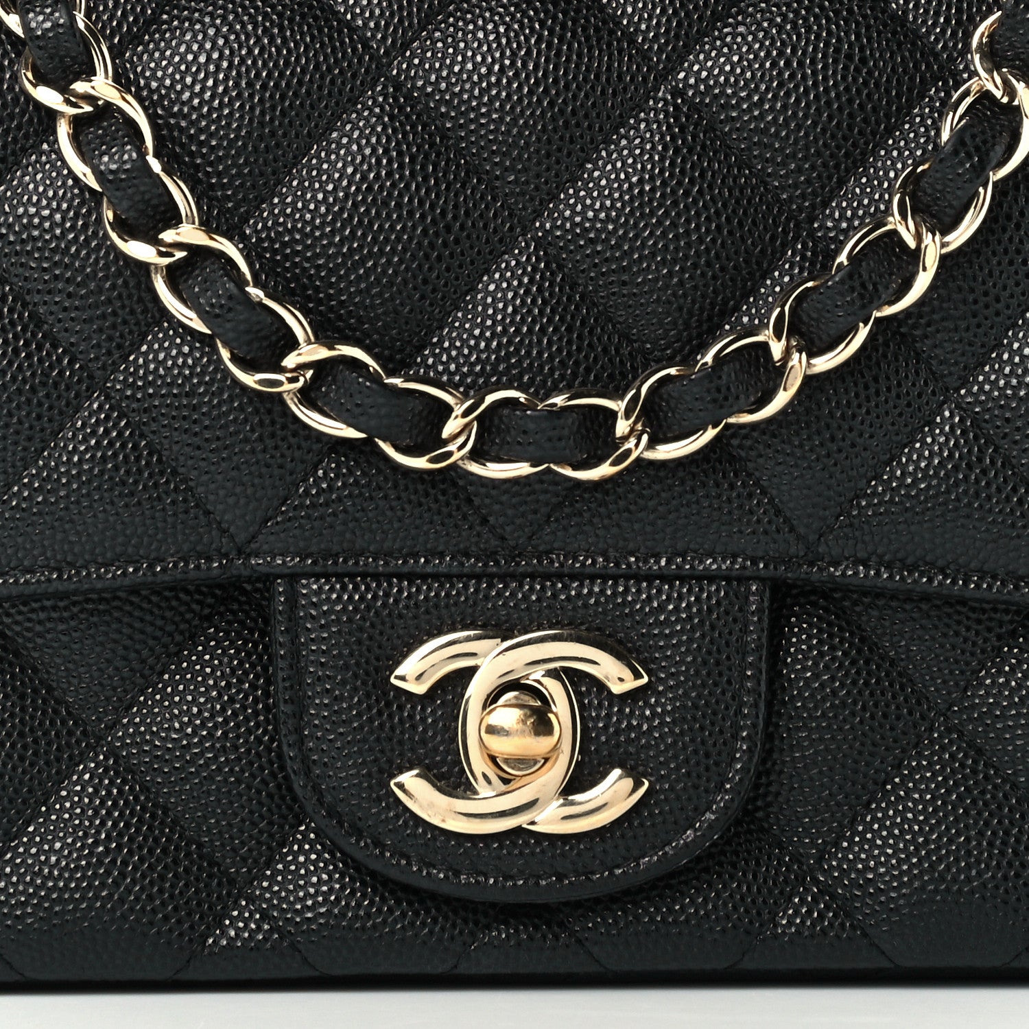 Chanel Caviar Quilted Mini Square Flap Black 8 of 10