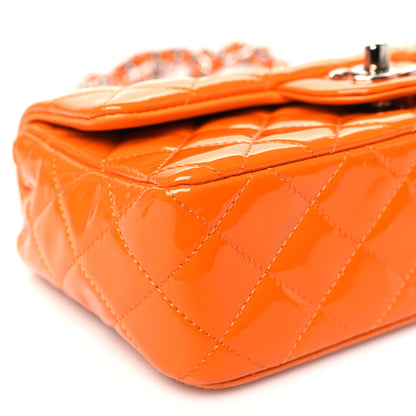 Chanel Patent Quilted Mini Rectangular Flap Orange 9 of 13