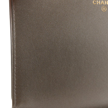 Chanel Metallic Lizard Lambskin Boy Square Wallet On Chain WOC Dark Khaki 13 of 14