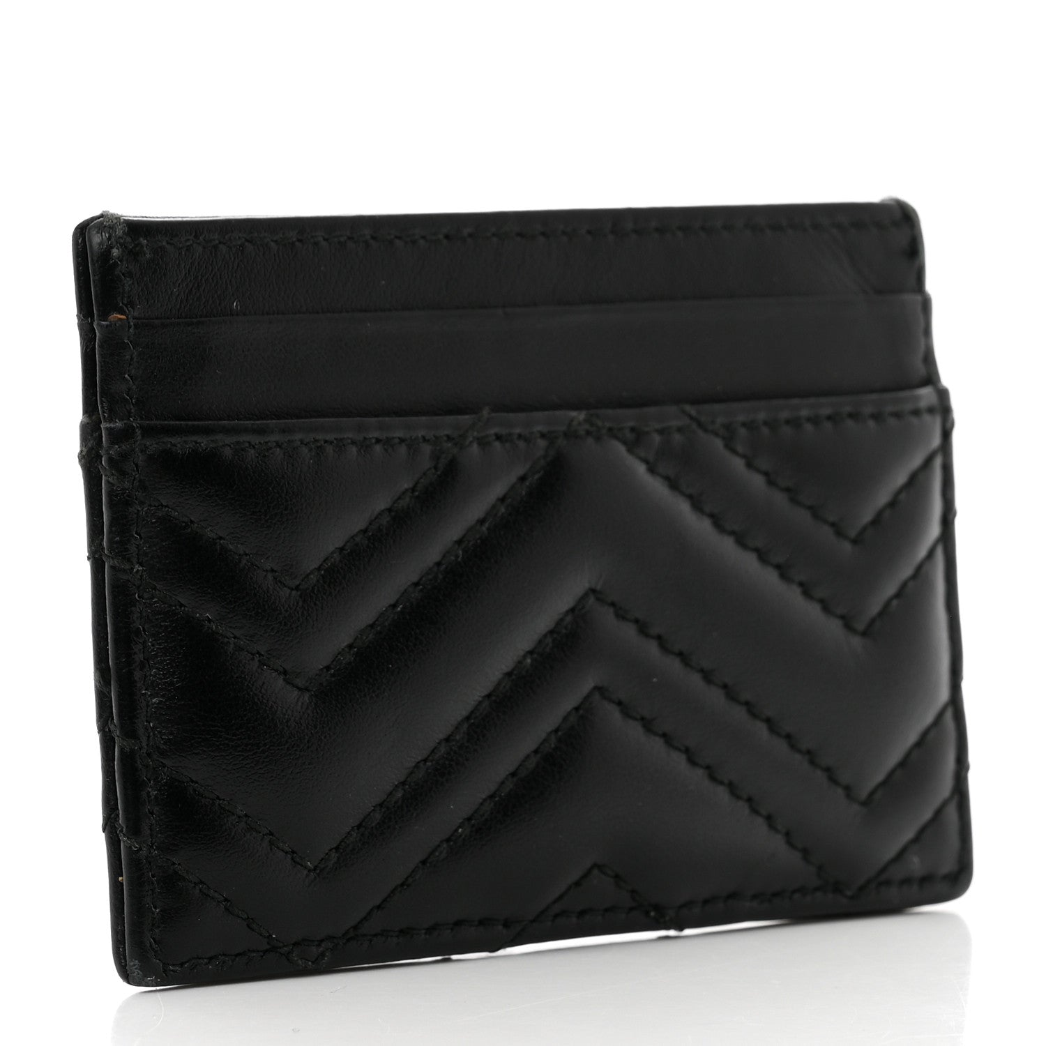 Gucci Calfskin Matelasse GG Marmont Card Holder Black 3 of 7