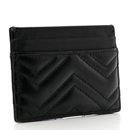 Gucci Calfskin Matelasse GG Marmont Card Holder Black 3 of 7