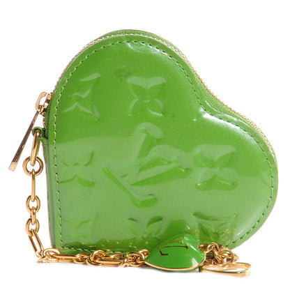 Louis Vuitton Vernis Heart Coin Purse Vert Tonic 1 of 7