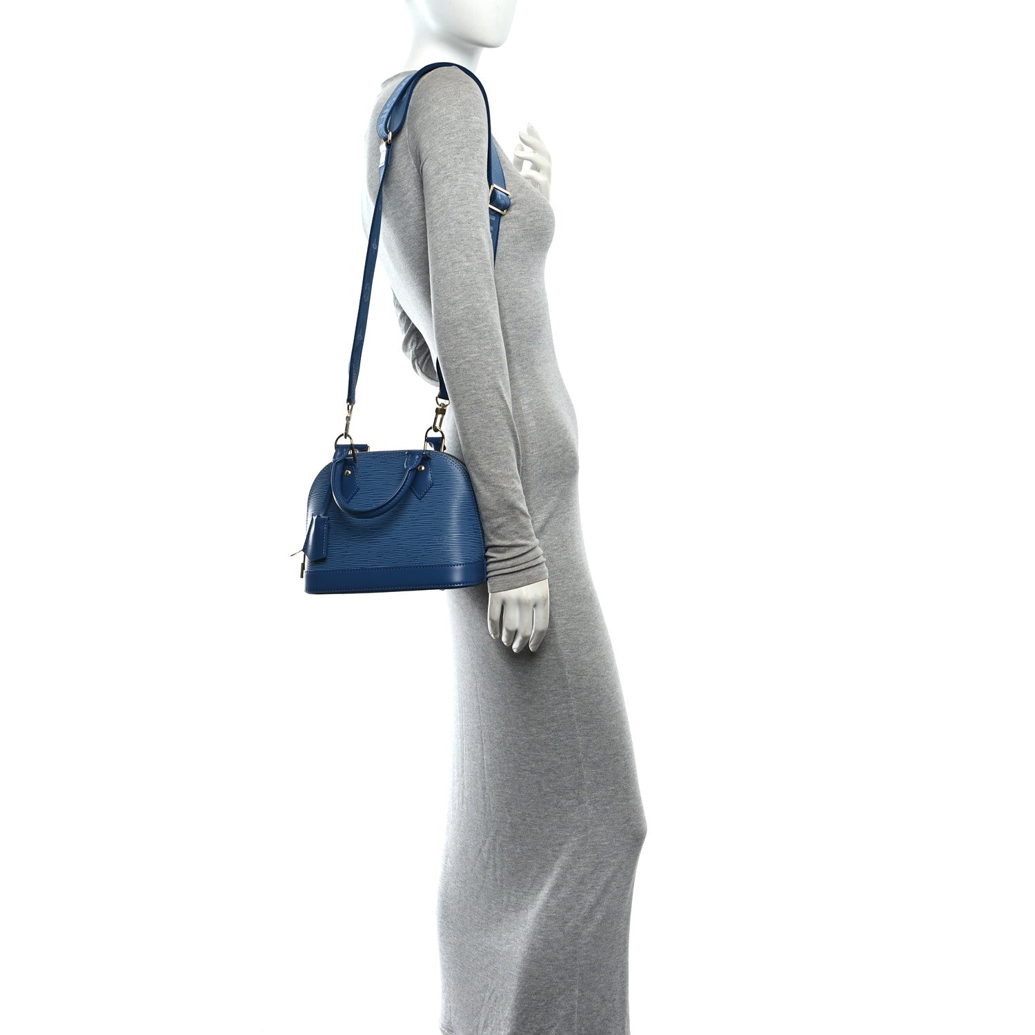 Louis Vuitton Epi Alma BB Denim Blue 2 of 9