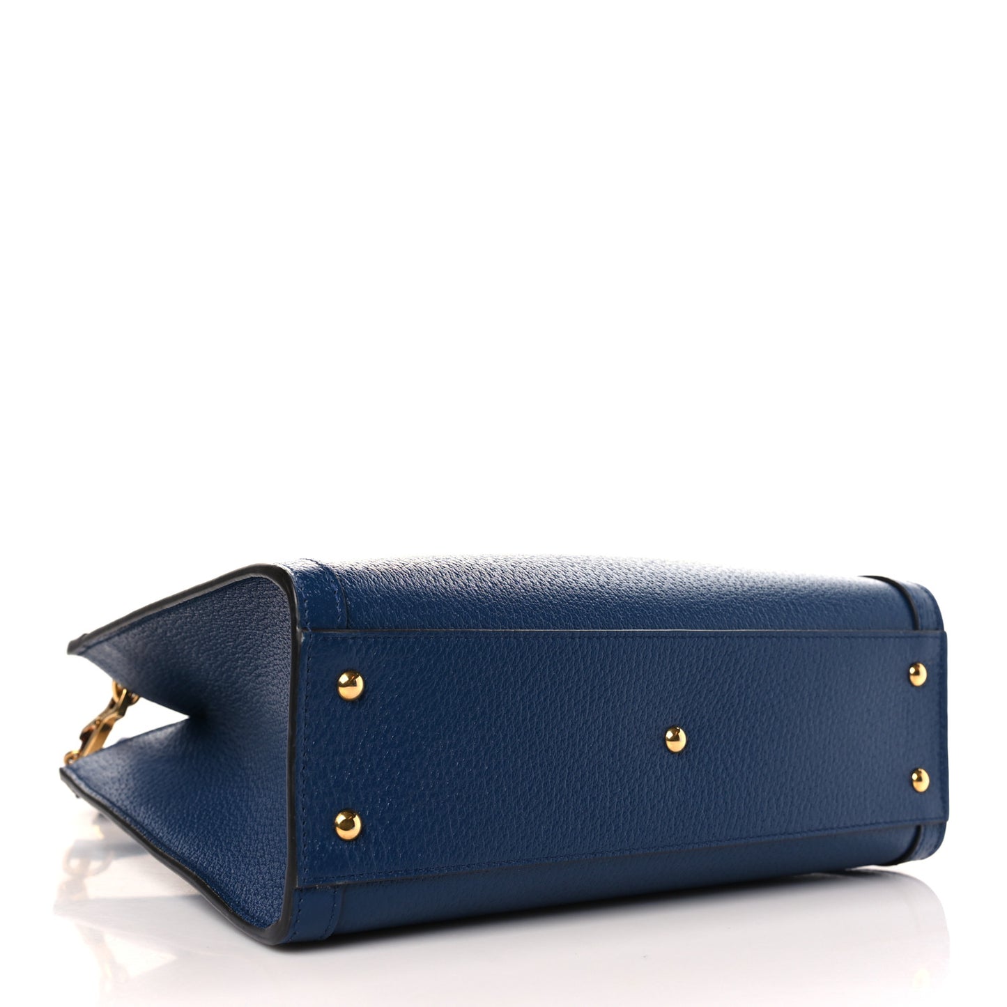 Textured Dollar Calfskin Web Small Diana Tote Bag Royal Crop