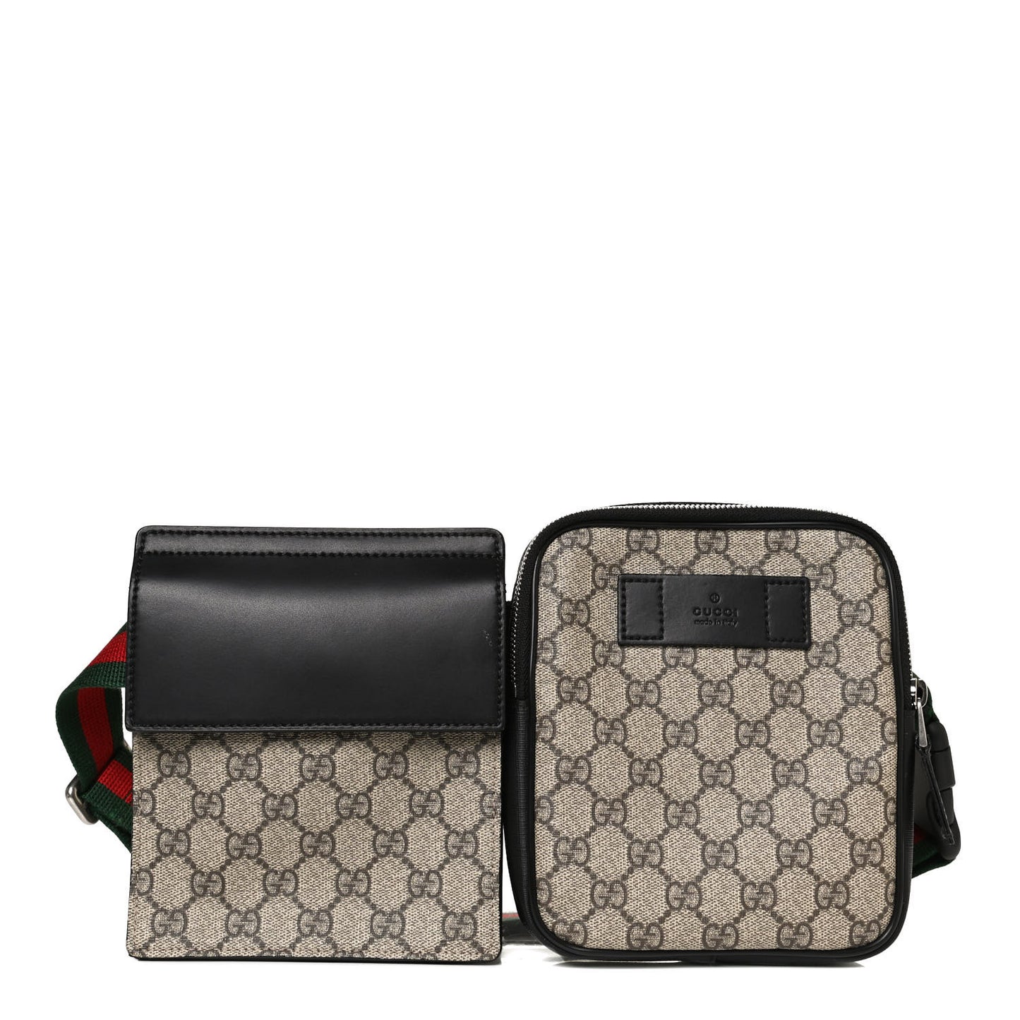 GG Supreme Monogram Web Belt Bag Black