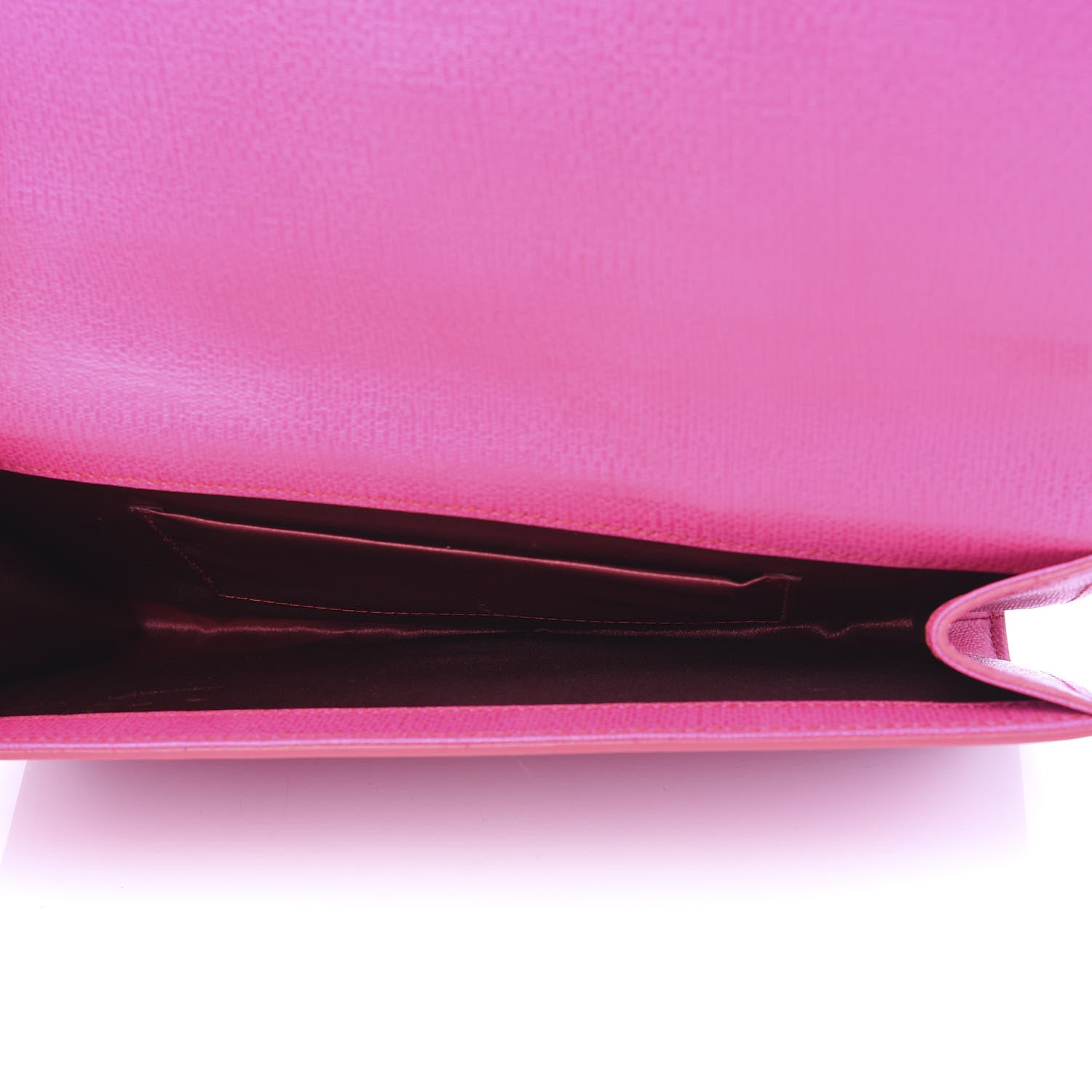 Saint Laurent Textured Calfskin Y Ligne Clutch Fuchsia 5 of 10