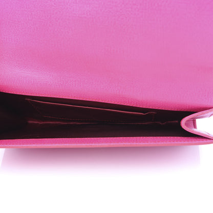 Saint Laurent Textured Calfskin Y Ligne Clutch Fuchsia 5 of 10