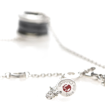 Bulgari Sterling Silver Ceramic Save The Children Pendant Necklace 7 of 7