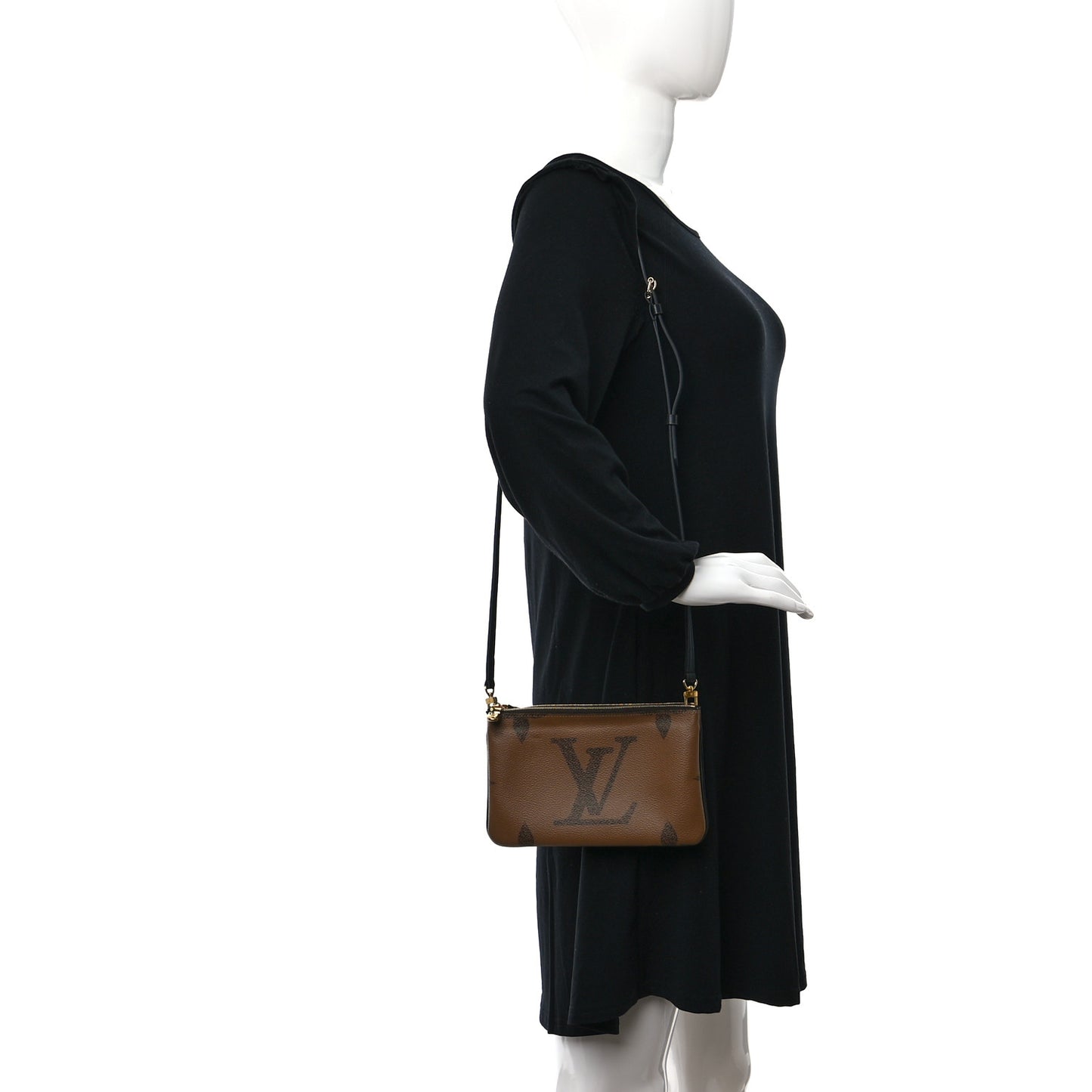 Reverse Monogram Giant Double Zip Pochette