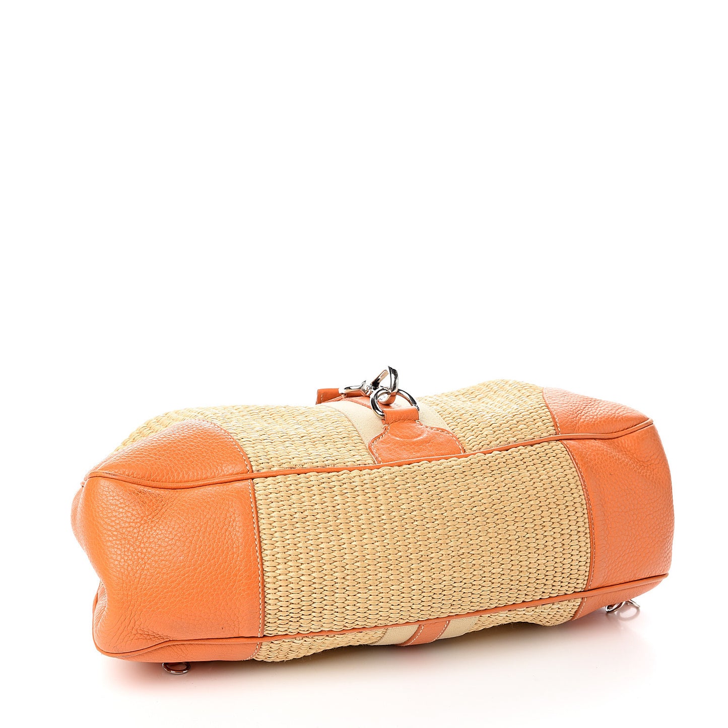 Paglia Vitello Satchel Naturale Papaya